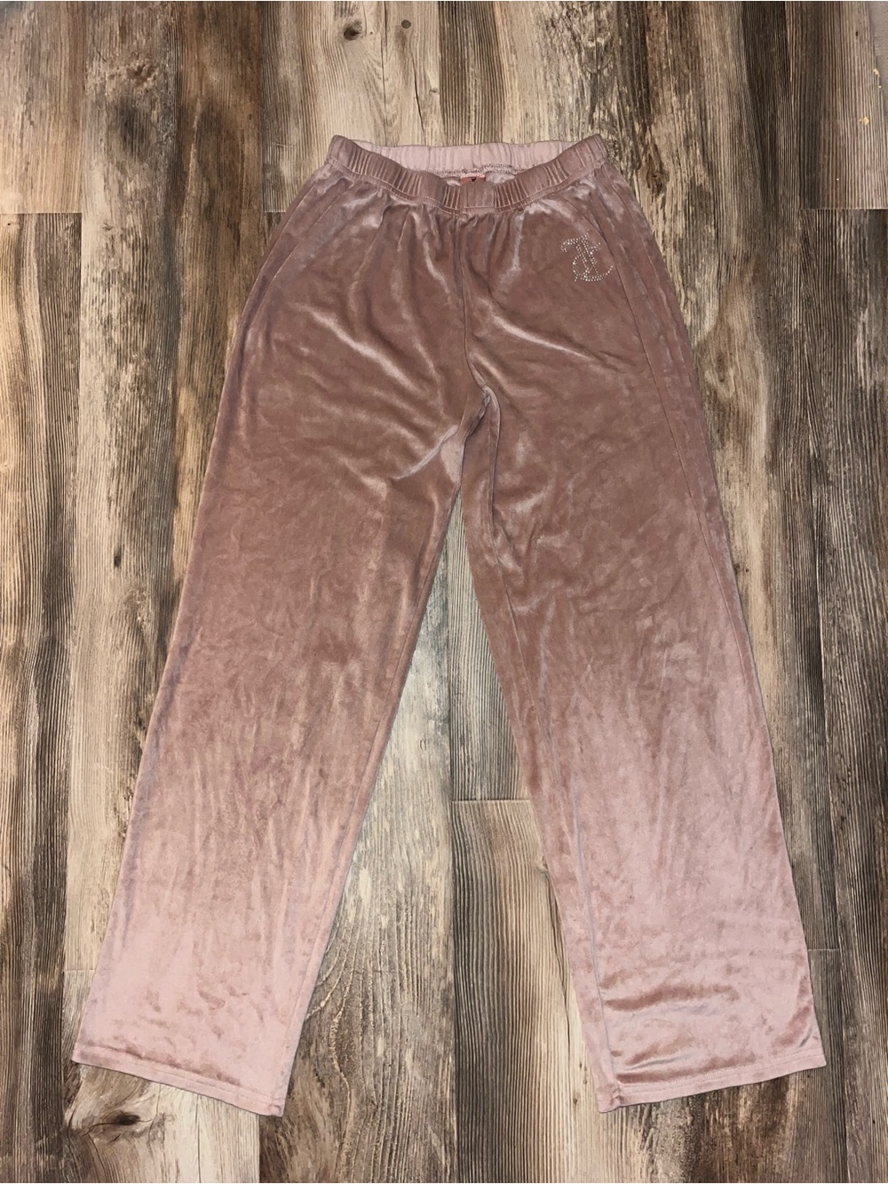 Y2K Juicy Couture Pink Velvet Sweat Pants Size Small